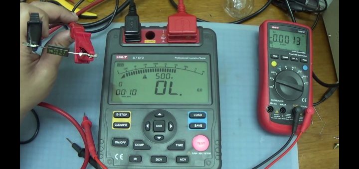 testing a microwave oven diode with an insulation resistance meter
